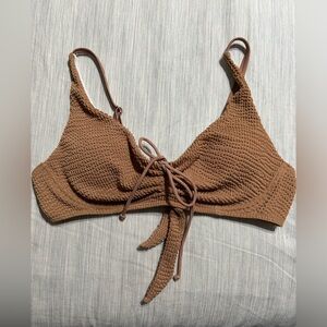 Trendy Smocked Bathing Suit Top L